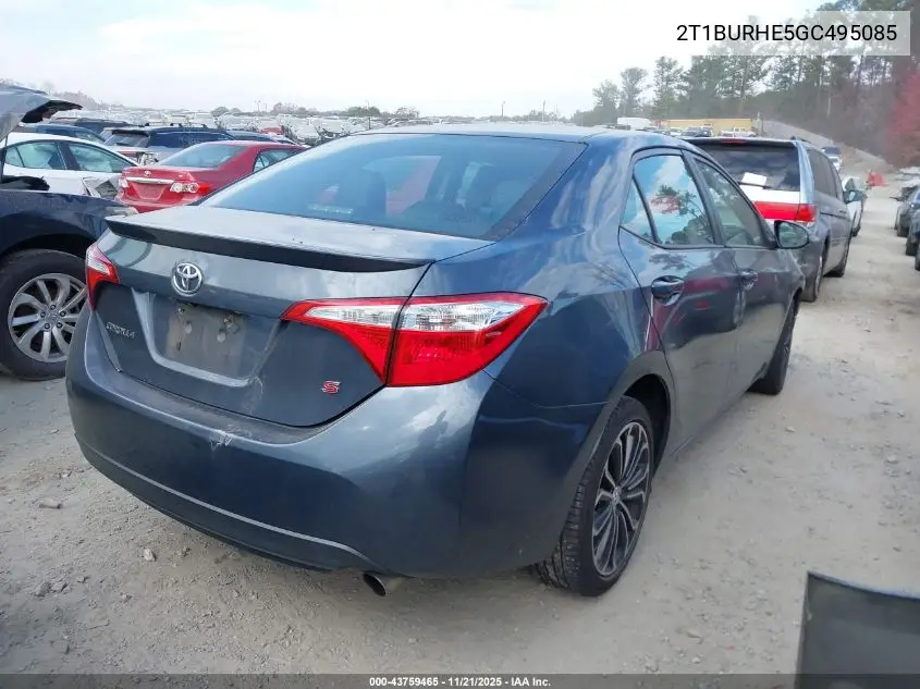 2T1BURHE5GC495085 2016 Toyota Corolla L