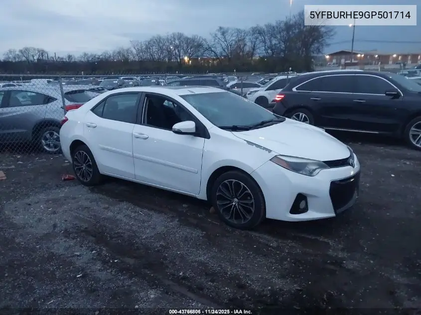 5YFBURHE9GP501714 2016 Toyota Corolla S Premium