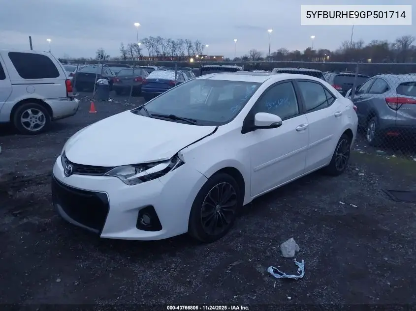 5YFBURHE9GP501714 2016 Toyota Corolla S Premium