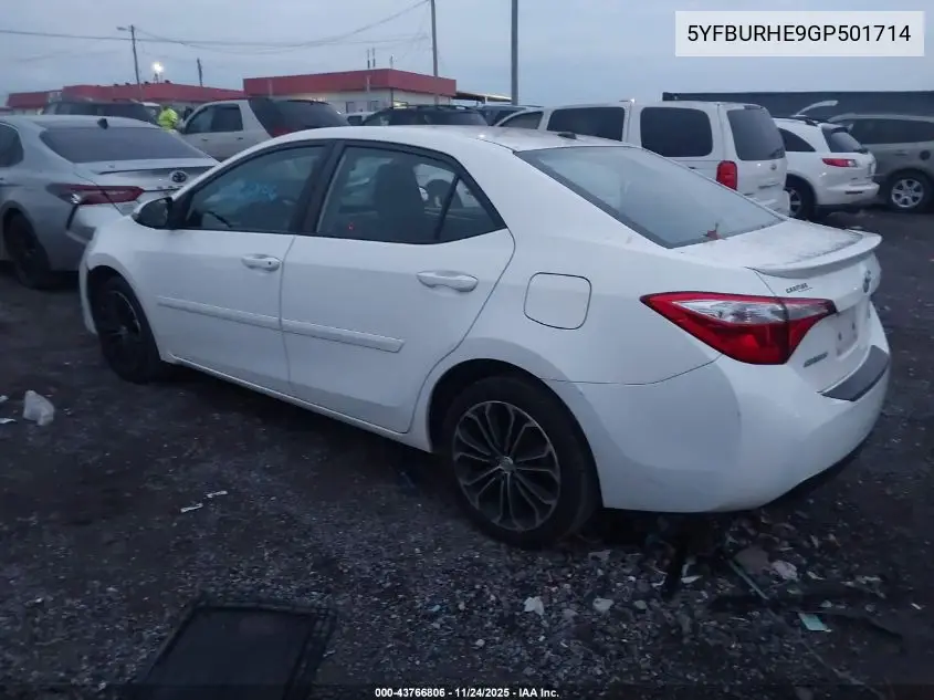 5YFBURHE9GP501714 2016 Toyota Corolla S Premium