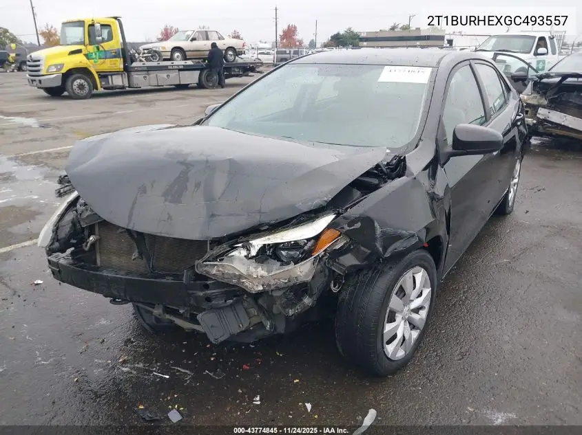 2T1BURHEXGC493557 2016 Toyota Corolla Le