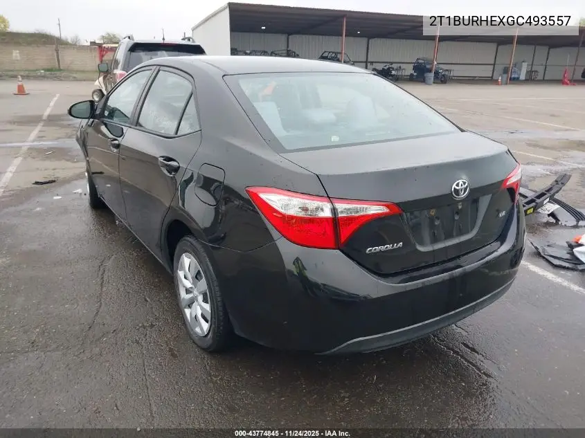 2T1BURHEXGC493557 2016 Toyota Corolla Le