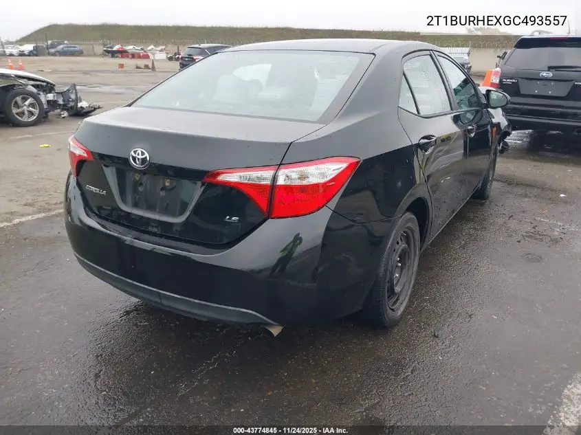 2T1BURHEXGC493557 2016 Toyota Corolla Le