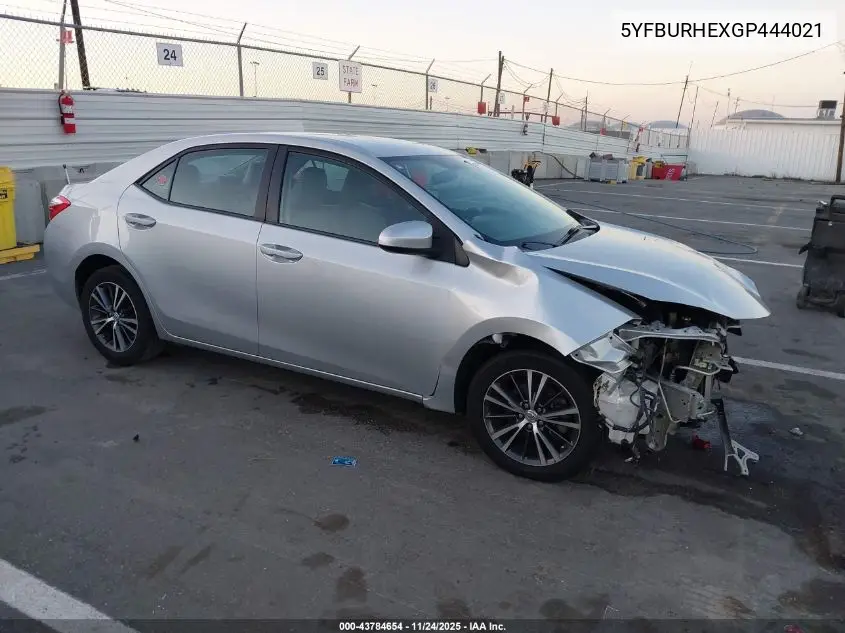 5YFBURHEXGP444021 2016 Toyota Corolla Le Plus
