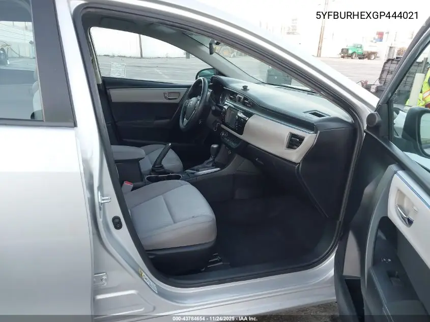 5YFBURHEXGP444021 2016 Toyota Corolla Le Plus
