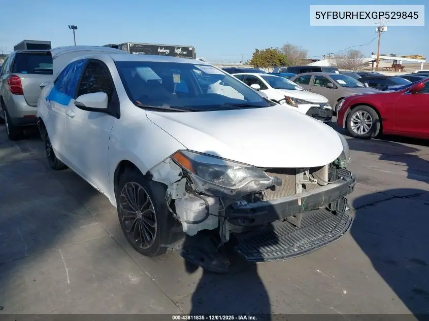 5YFBURHEXGP529845 2016 Toyota Corolla S Plus