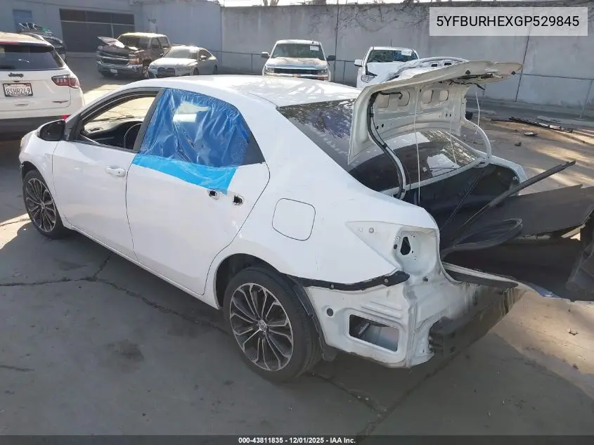 5YFBURHEXGP529845 2016 Toyota Corolla S Plus
