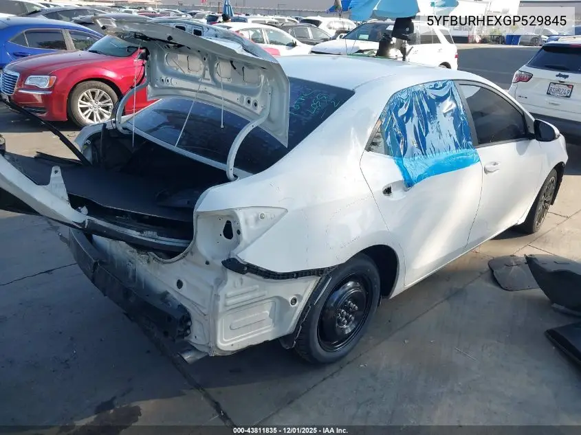 5YFBURHEXGP529845 2016 Toyota Corolla S Plus