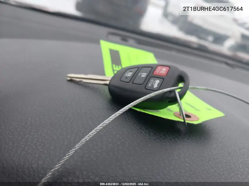2T1BURHE4GC617564 2016 Toyota Corolla Le