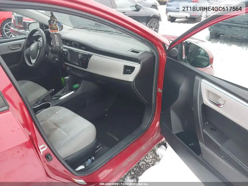 2T1BURHE4GC617564 2016 Toyota Corolla Le