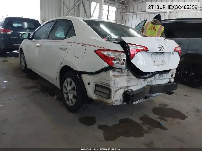2T1BURHEXGC485359 2016 Toyota Corolla L