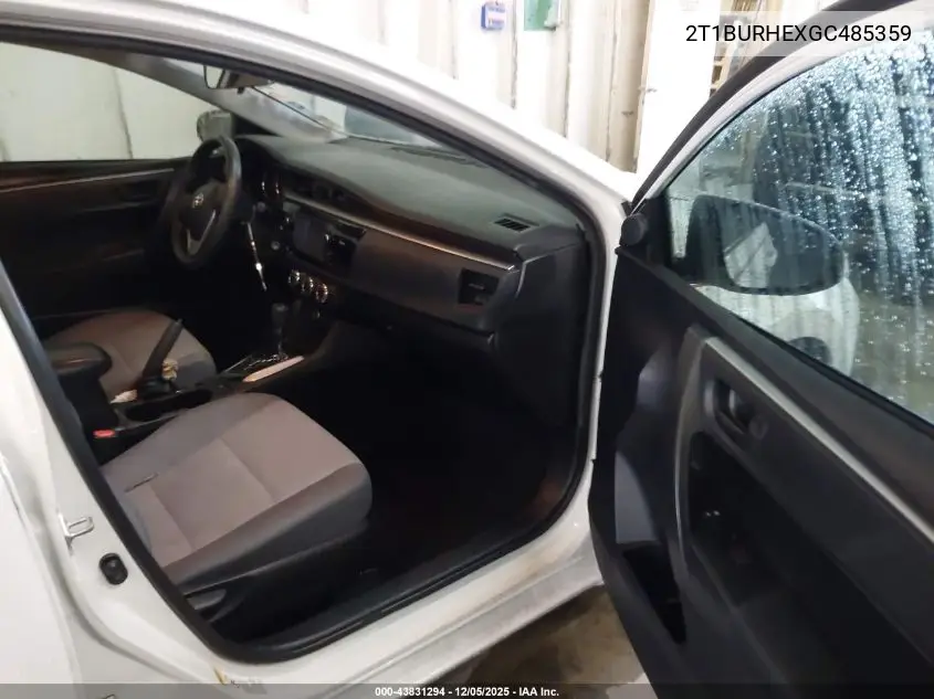 2T1BURHEXGC485359 2016 Toyota Corolla L