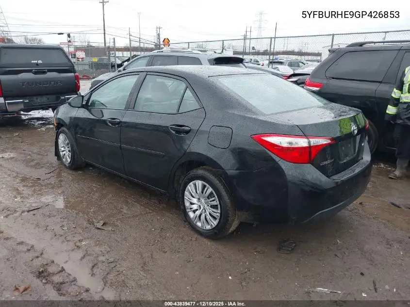 5YFBURHE9GP426853 2016 Toyota Corolla Le