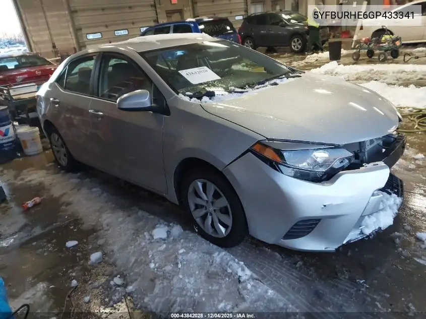 5YFBURHE6GP433341 2016 Toyota Corolla Le