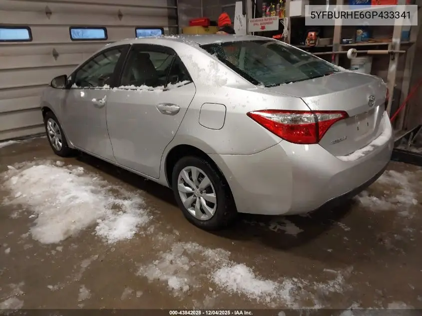 5YFBURHE6GP433341 2016 Toyota Corolla Le