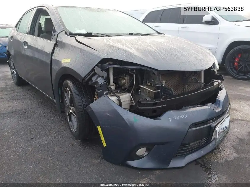 5YFBURHE7GP563838 2016 Toyota Corolla Le Plus