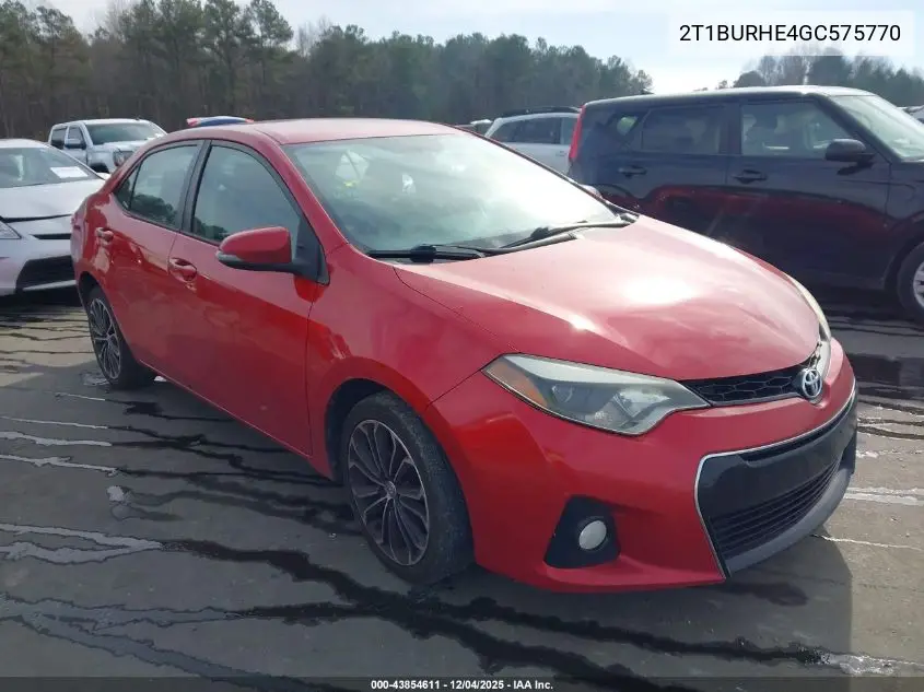 2T1BURHE4GC575770 2016 Toyota Corolla S Plus