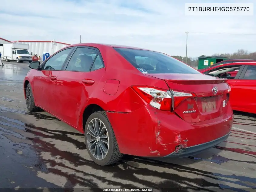 2T1BURHE4GC575770 2016 Toyota Corolla S Plus