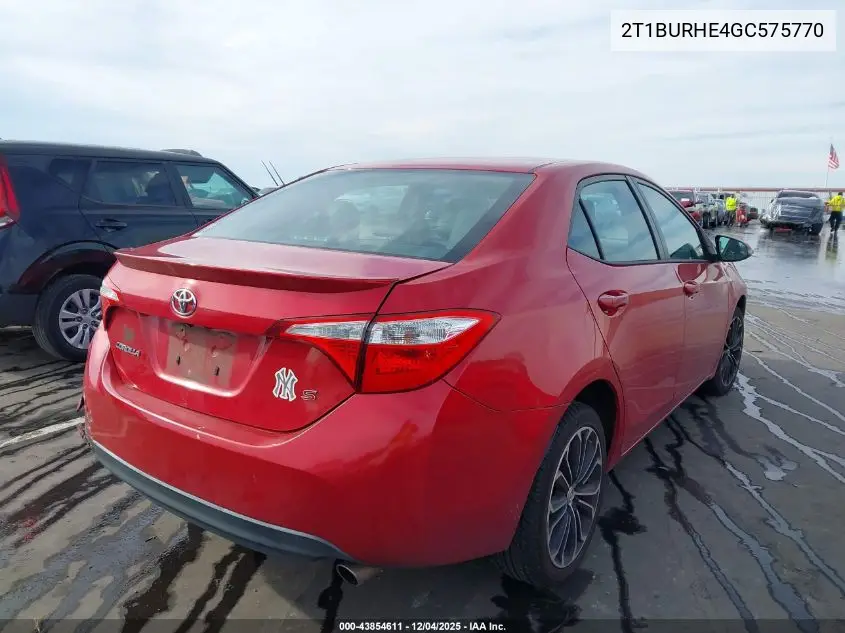 2T1BURHE4GC575770 2016 Toyota Corolla S Plus