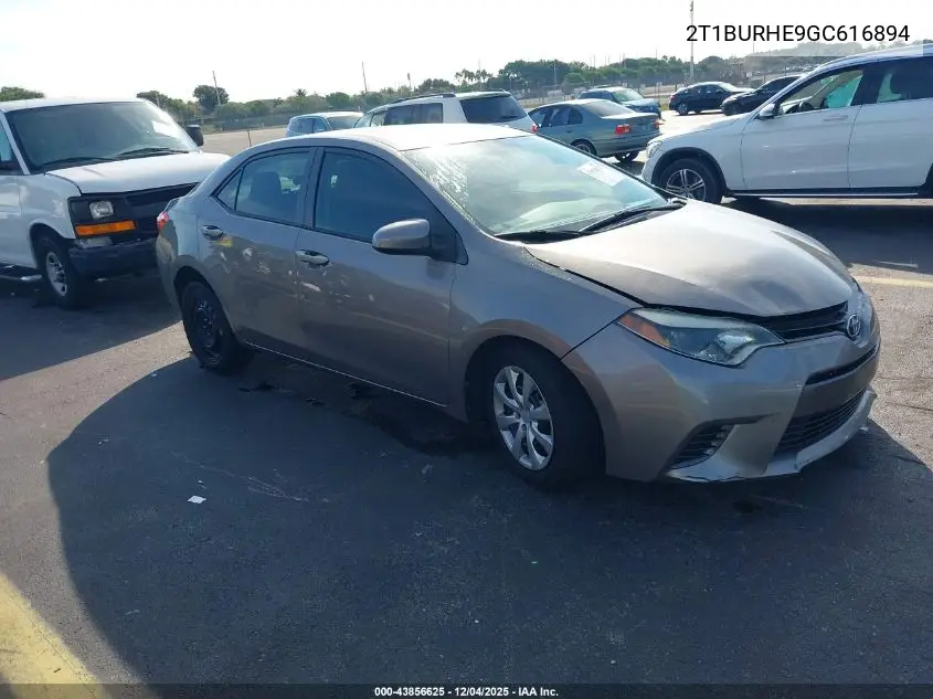 2T1BURHE9GC616894 2016 Toyota Corolla Le
