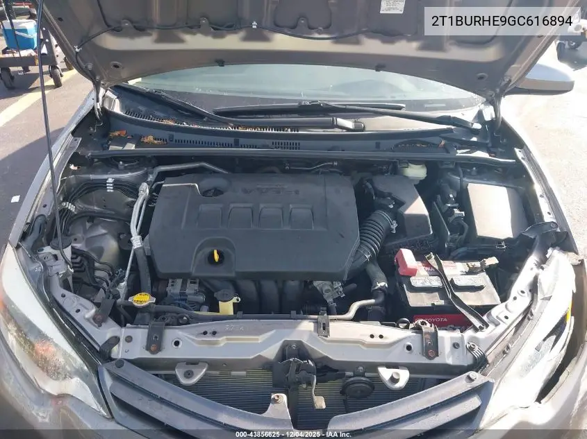 2T1BURHE9GC616894 2016 Toyota Corolla Le