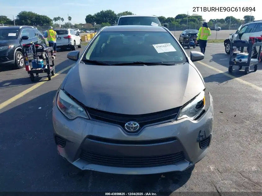 2T1BURHE9GC616894 2016 Toyota Corolla Le