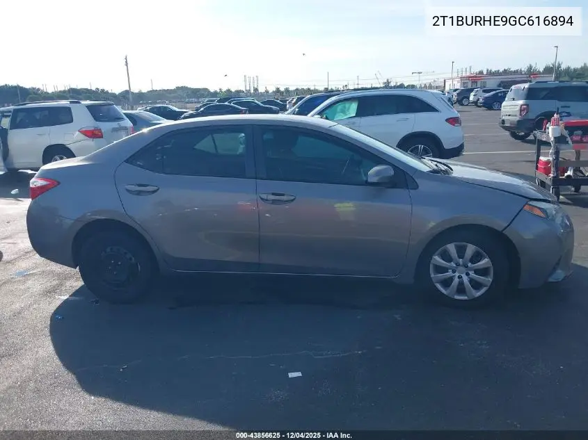 2T1BURHE9GC616894 2016 Toyota Corolla Le