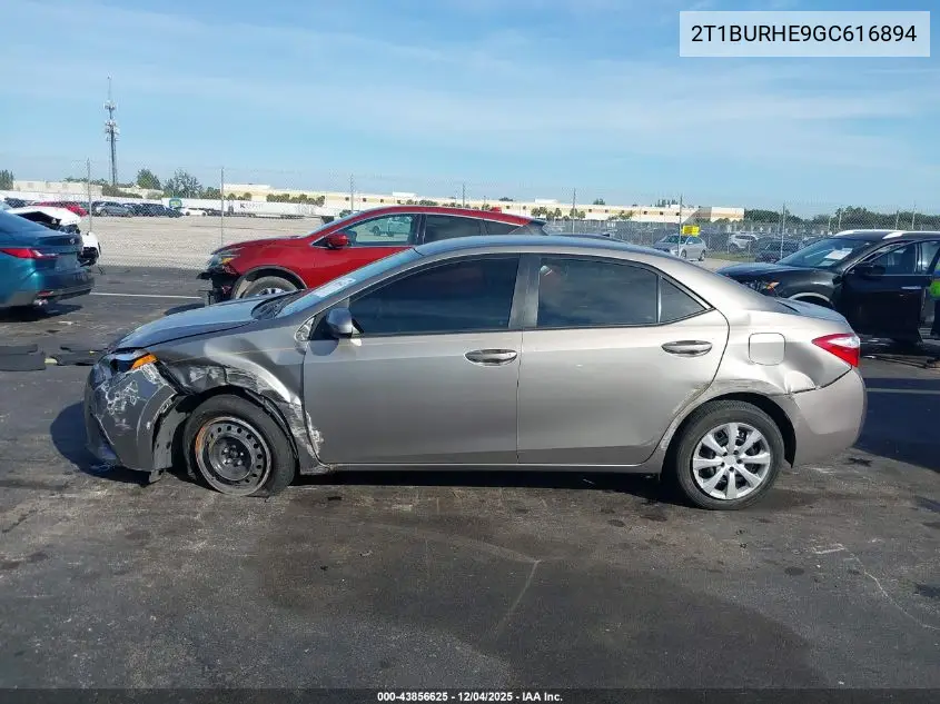 2T1BURHE9GC616894 2016 Toyota Corolla Le