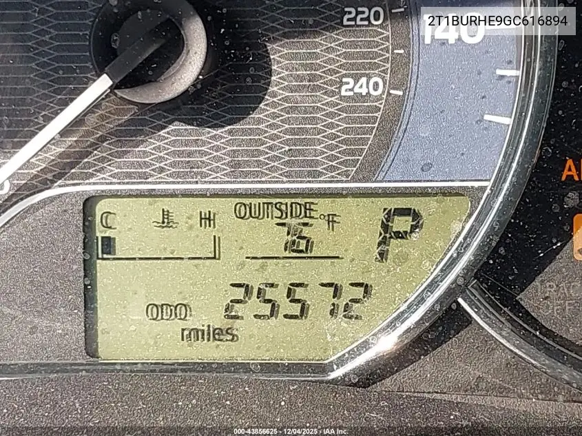 2T1BURHE9GC616894 2016 Toyota Corolla Le
