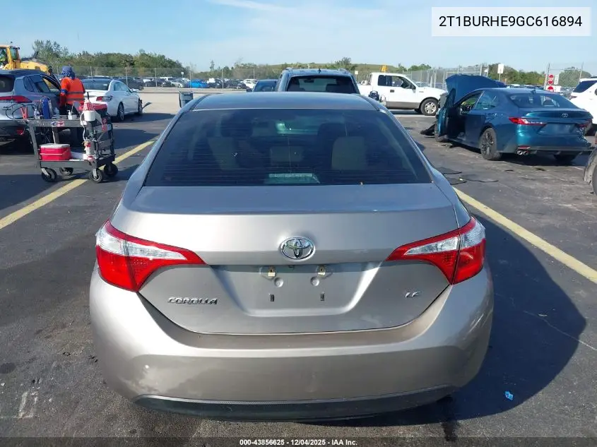2T1BURHE9GC616894 2016 Toyota Corolla Le