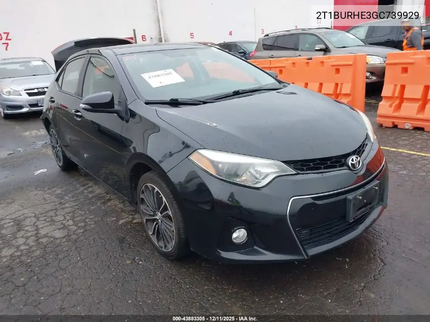 2T1BURHE3GC739929 2016 Toyota Corolla S Plus