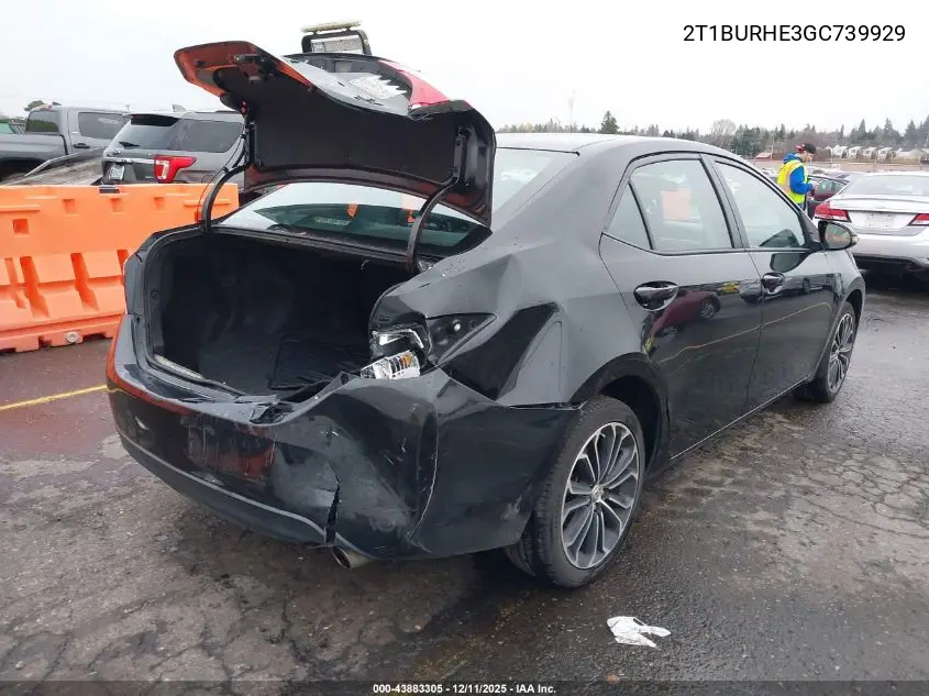 2T1BURHE3GC739929 2016 Toyota Corolla S Plus