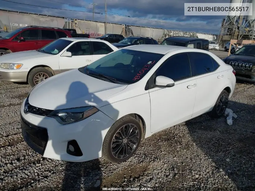 2T1BURHE8GC565517 2016 Toyota Corolla S Plus