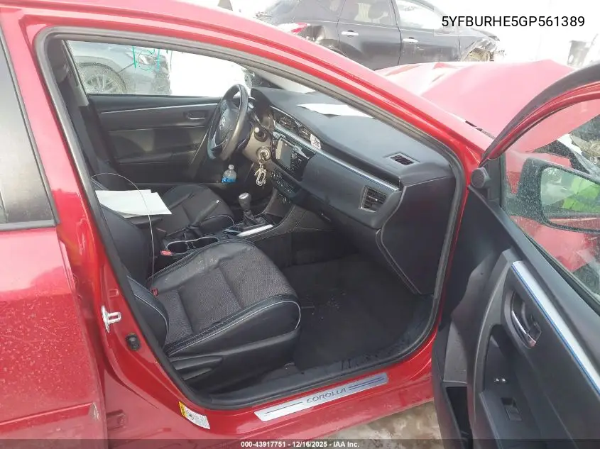 5YFBURHE5GP561389 2016 Toyota Corolla S