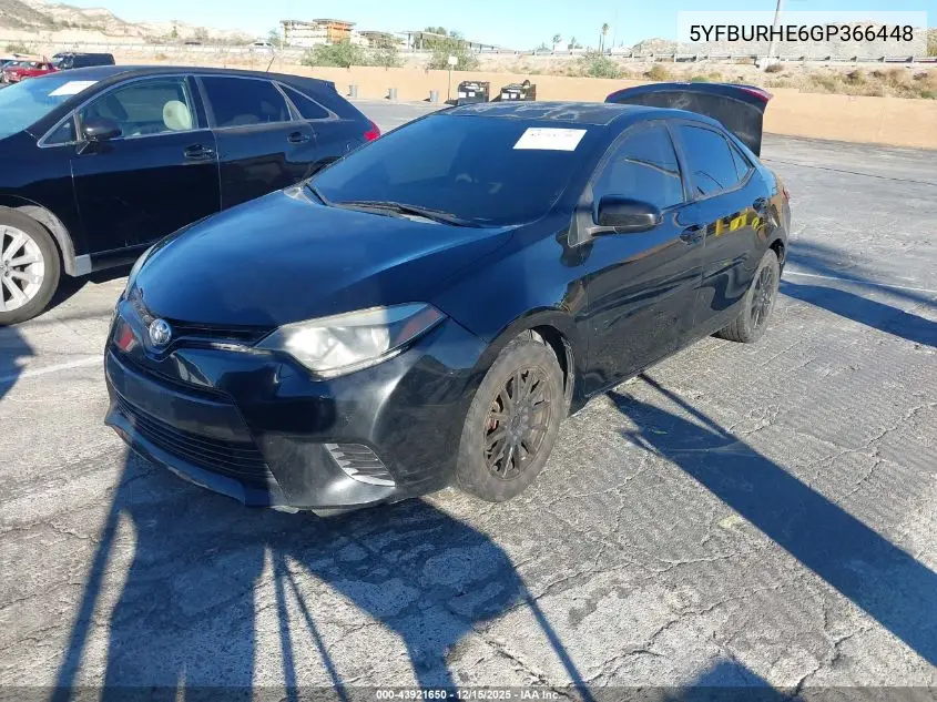 5YFBURHE6GP366448 2016 Toyota Corolla Le