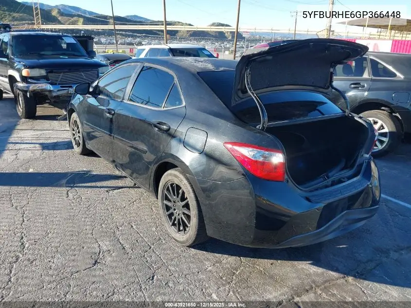 5YFBURHE6GP366448 2016 Toyota Corolla Le