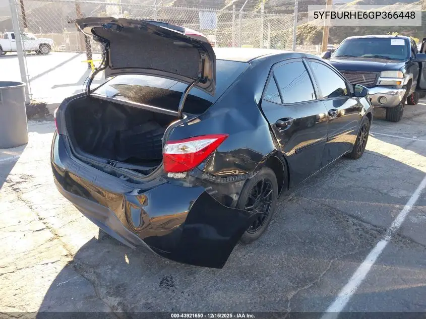 5YFBURHE6GP366448 2016 Toyota Corolla Le