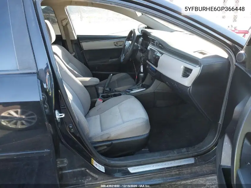 5YFBURHE6GP366448 2016 Toyota Corolla Le