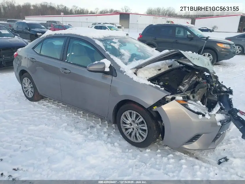 2T1BURHE1GC563155 2016 Toyota Corolla Le
