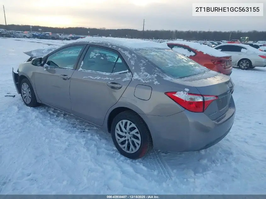 2T1BURHE1GC563155 2016 Toyota Corolla Le