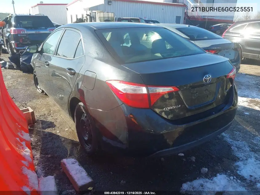 2T1BURHE6GC525551 2016 Toyota Corolla Le