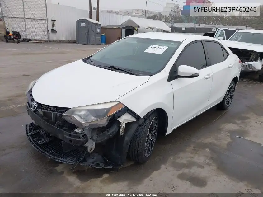 5YFBURHE2GP460245 2016 Toyota Corolla S Plus
