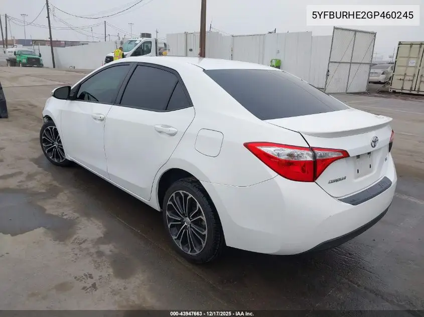 5YFBURHE2GP460245 2016 Toyota Corolla S Plus