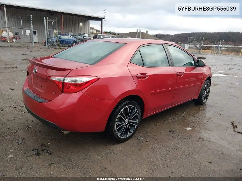 5YFBURHE8GP556039 2016 Toyota Corolla S Plus