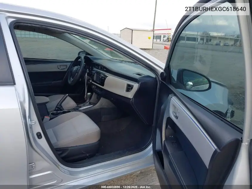 2T1BURHEXGC618640 2016 Toyota Corolla Le