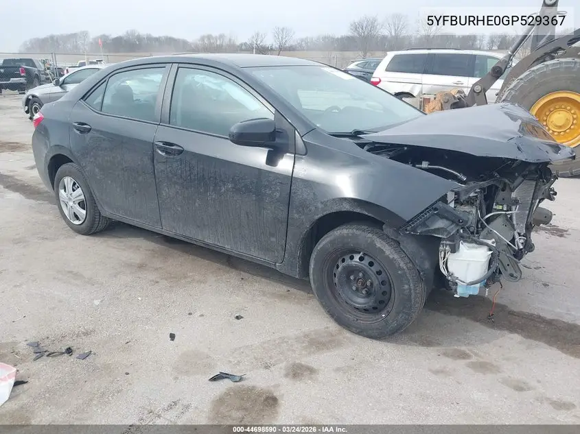 5YFBURHE0GP529367 2016 Toyota Corolla L