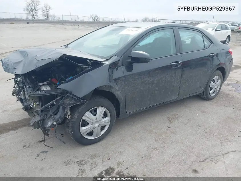 5YFBURHE0GP529367 2016 Toyota Corolla L