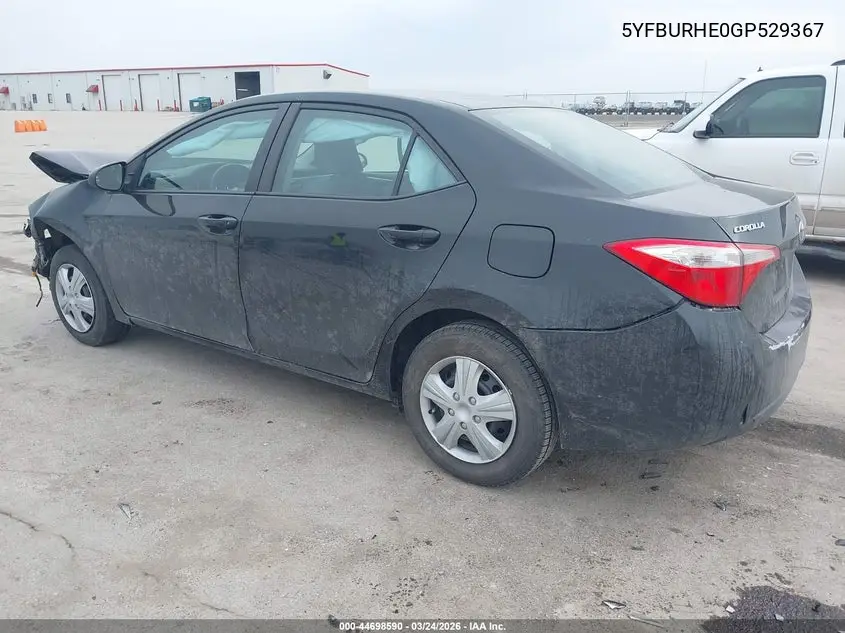 5YFBURHE0GP529367 2016 Toyota Corolla L