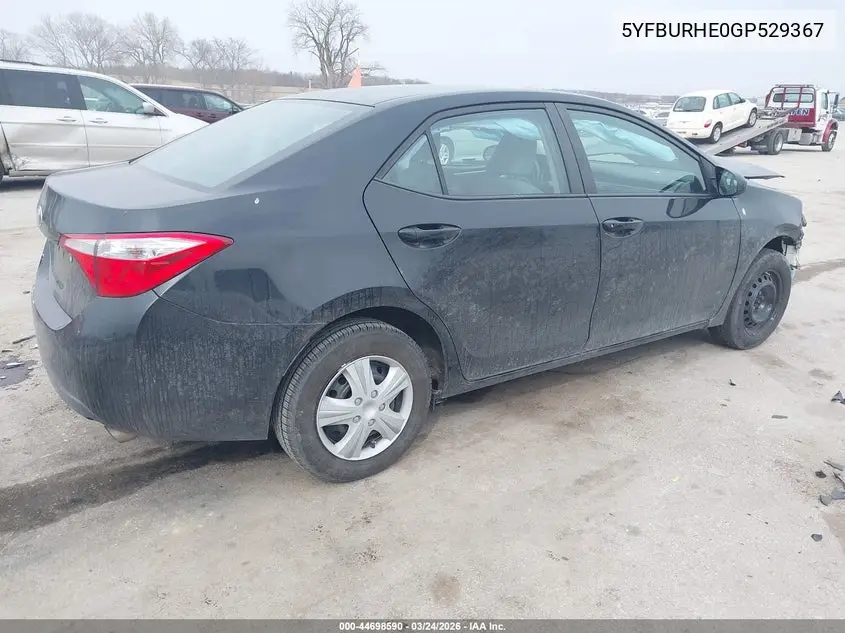 5YFBURHE0GP529367 2016 Toyota Corolla L