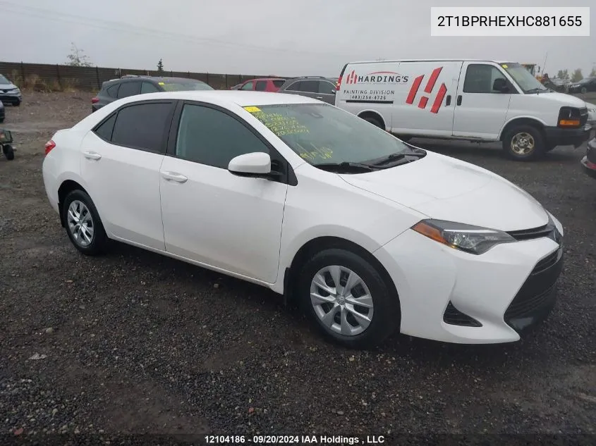 2T1BPRHEXHC881655 2017 Toyota Corolla Le Eco